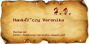 Hankóczy Veronika névjegykártya